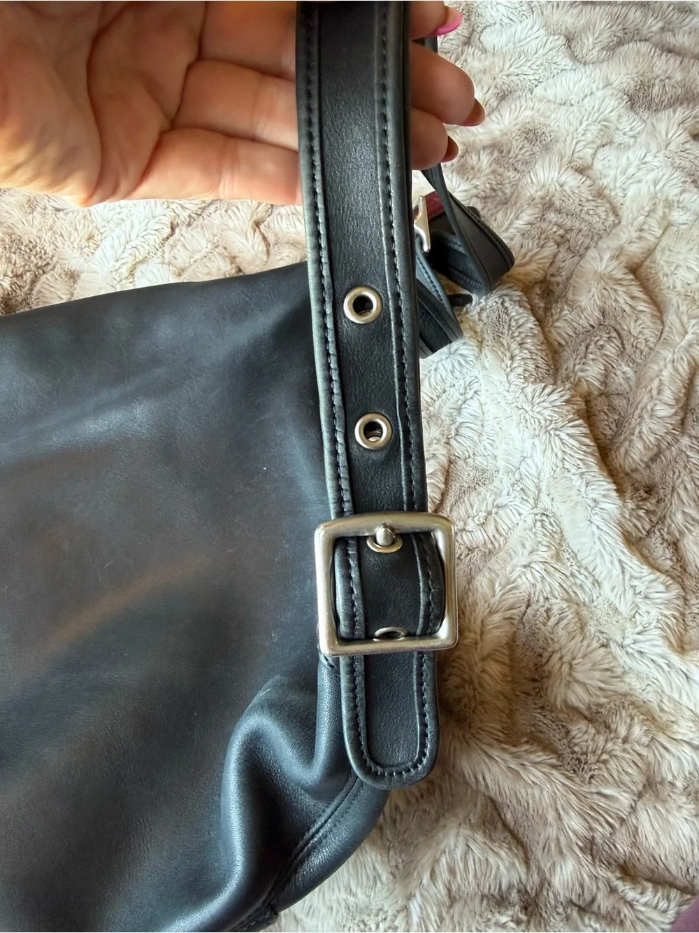 Coach Black Leather Shoulder Bag - Picture 13 of 14